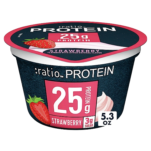 4x Protein of the Leading Traditional Yogurt*
*Leading Traditional Yogurt Contains 6g Protein per 6 Oz; :Ratio Protein Contains 25g Protein per 5.3 Oz