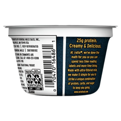 Ratio Yogurt Protein Cultured Dairy Snack, Coconut, 25g Protein, 5.3 OZ 