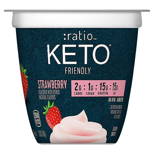 :ratio Keto Friendly Strawberry Flavored Dairy Snack, 5.3 oz