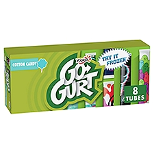 Yoplait Go-Gurt Cotton Candy Fat Free Yogurt, 2 oz, 8 count