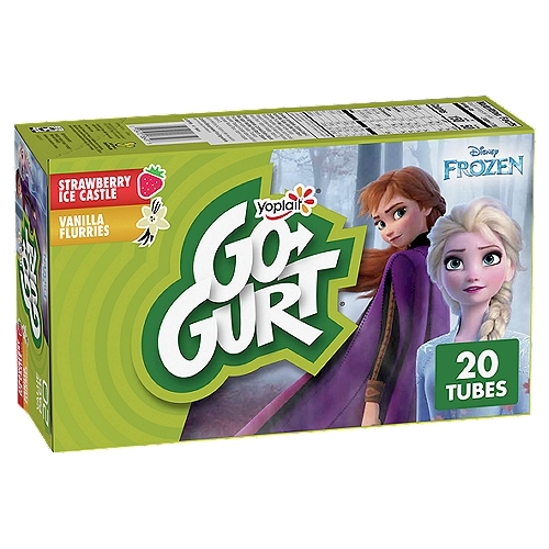 Yoplait Go-Gurt Disney Frozen Fat Free Yogurt Value Pack, 2.0 oz, 20 count