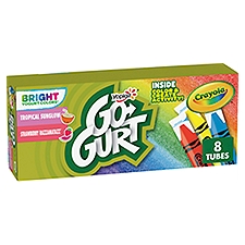 Yoplait Go-Gurt Crayola Tropical Sunglow Strawberry Razzamatazz Tubes, 2.0 oz, 20 count