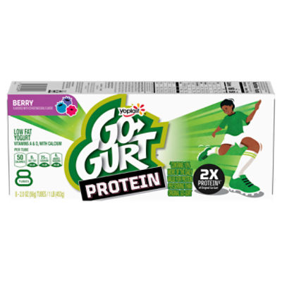 Go Gurt Berry Protein Low Fat Yogurt, 2.0 oz, 8 count