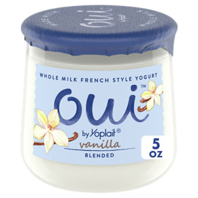 Oui by Yoplait Vanilla Blended Whole Milk French Style Yogurt, 5 oz