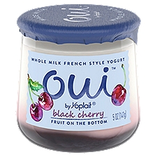 Oui by Yoplait Black Cherry French Style Yogurt, 5 oz