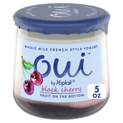 Oui by Yoplait Black Cherry French Style Yogurt, 5 oz
