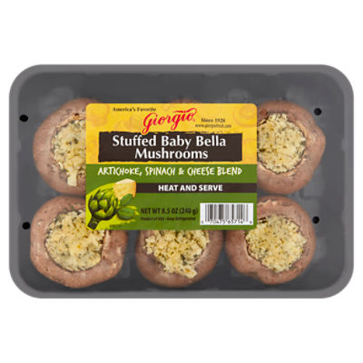 Giorgio Artichoke & Spinach Stuffed Baby Bella Mushrooms 8.5oz, 8.5 Ounce