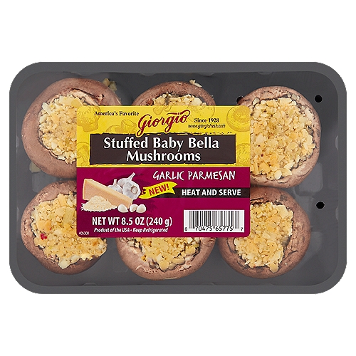 Giorgio Garlic Parmesan Stuffed Baby Bella Mushrooms, 8.5 oz