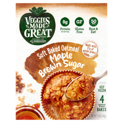Veggies Made Great Maple Brown Sugar Soft Baked Oatmeal, 12 oz, 4 count