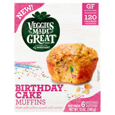 Veggies Made Great Birthday Cake Muffins, 6 count, 12 oz