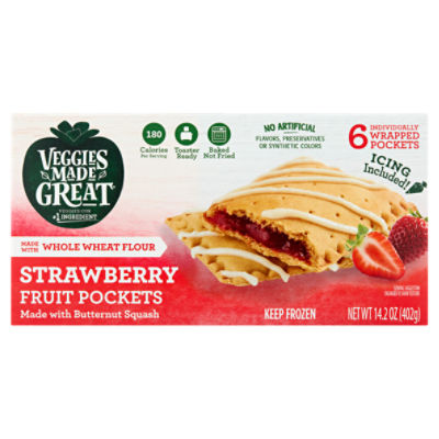 Veggies Made Great Strawberry Fruit Pockets, 6 count, 14.2 oz