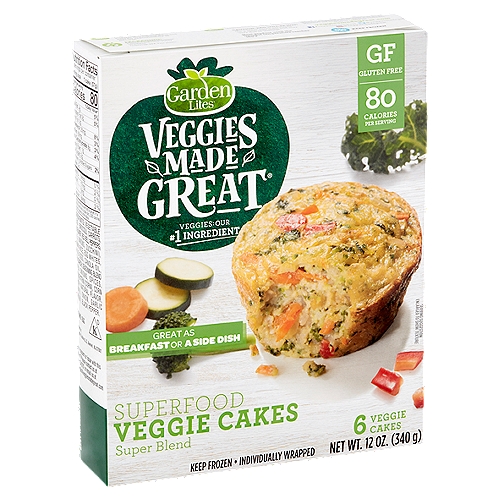 Garden Lites Veggies Made Great Superfood Veggie Cakes, 6 count, 12 oz