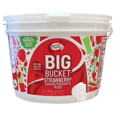 Master of Mixes Big Bucket Strawberry Margarita Mixer, 96 fl oz