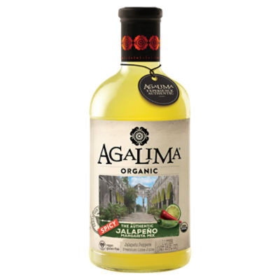 Agalima Organic Spicy Jalapeño Peppers Premium Lime Juice, 33.8 fl oz
