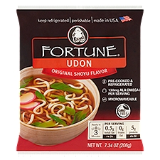 Fortune Original Shoyu Flavor Udon Noodles, 7.34 oz, 7.36 Ounce