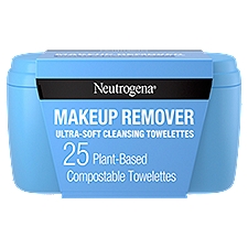 Neutrogena Makeup Remover Ultra-Soft Cleansing Towelettes with Vanity Case, 25 Ct