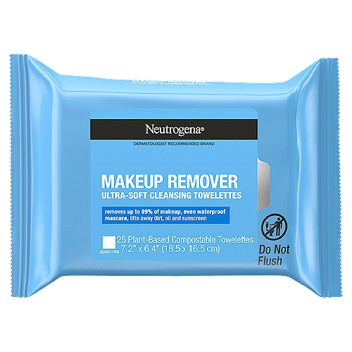 Gently cleanse skin with these soft pre-moistened facial cleansing towelettes. With 100% plant based fibers, the makeup remover face wipes dissolve dirt, oil & makeup for fresh, clean looking skin.