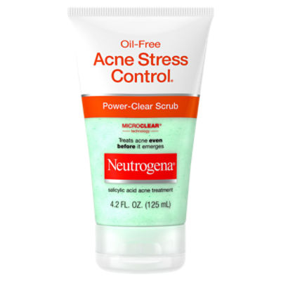 Neutrogena Oil-Free Acne Stress Control Power-Clear Scrub, 4.2 fl oz, 4.2 Fluid ounce