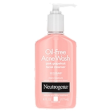NEUTROGENA Oil-Free Acne Wash Pink Grapefruit Facial Cleanser, 6 Fluid ounce