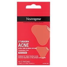 Neutrogena Stubborn Acne Ultra-Thin Blemish Patches Combination Pack, 10 count