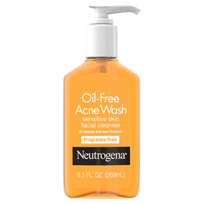 Neutrogena Oil-Free Acne Fighting Fragrance-Free Face Wash, 9.1 fl. oz