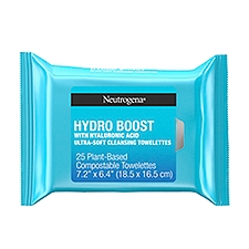 Neutrogena Hydro Boost Face Cleansing & Makeup Remover Wipes, 25 ct