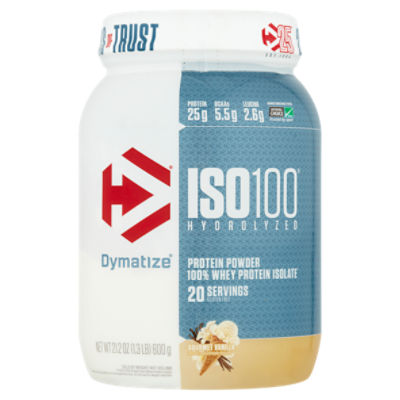 Dymatize Protein Powder, Gourmet Vanilla ISO100 Hydrolyzed