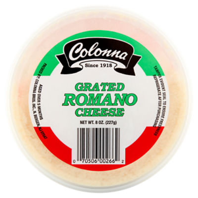 Colonna Grated Romano Cheese, 8 oz