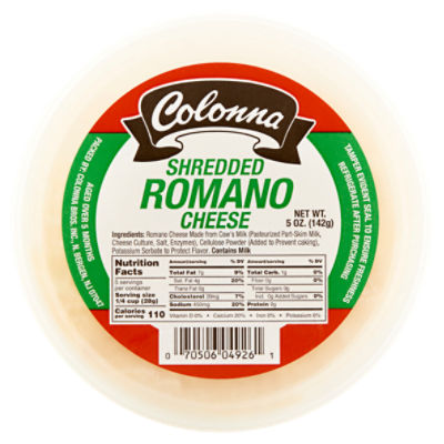 Colonna Shredded Romano Cheese, 5 oz