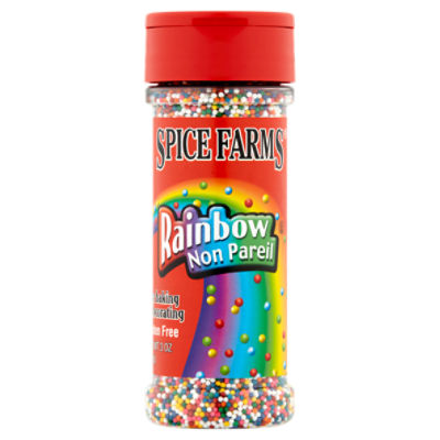 Spice Farms Rainbow Non Pareil Sprinkles, 3 oz