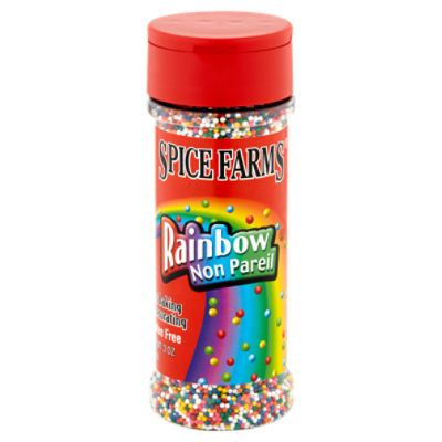 Spice Farms Rainbow Non Pareil Sprinkles, 3 oz