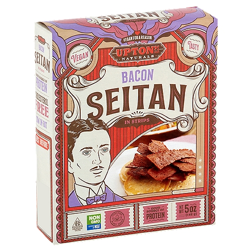Upton's Naturals Bacon Seitan in Strips, 5 oz