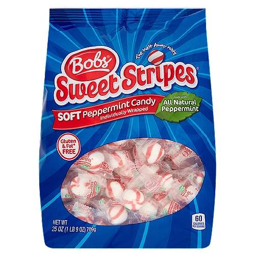 Bob's Sweet Stripes Soft Peppermint Candy, 25 oz