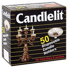candlelit Disposable Candle Holders, 50 each