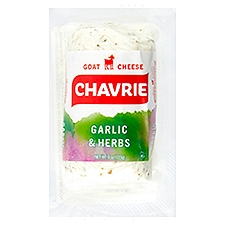 Chavrie Mild Goat Cheese Garlic and Herb Log, 4 Ounce