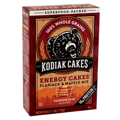 Kodiak Cakes Energy Cakes Pumpkin Flax Flapjack & Waffle Mix, 18 oz