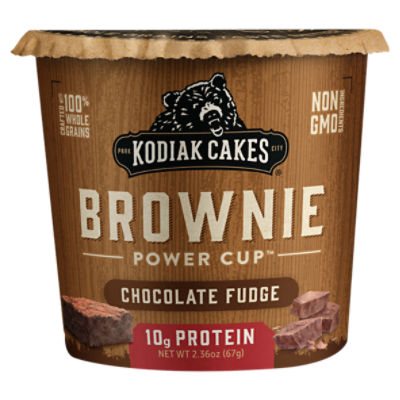 Kodiak Cakes Power Cup Chocolate Fudge Brownie Cup, 2.36 oz