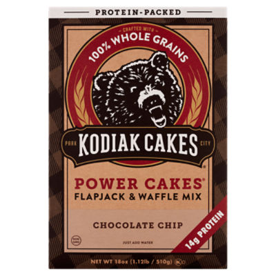 Kodiak Cakes Power Cakes Chocolate Chip Flapjack & Waffle Mix, 18 oz
