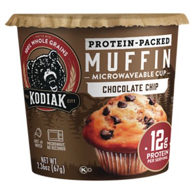 Kodiak Chocolate Chip Muffin Microwaveable Cup, 2.36 oz
