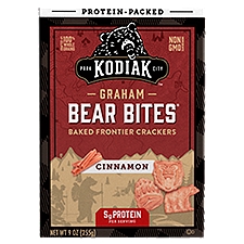 Kodiak Cakes Bear Bites Cinnamon Graham Baked Frontier Crackers, 9 oz