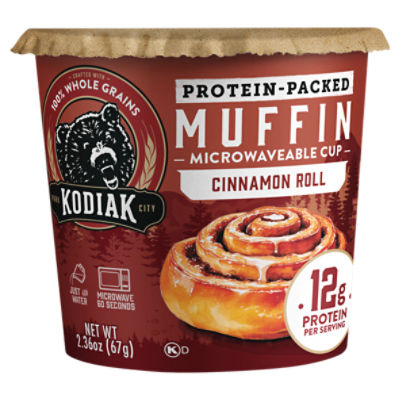 Kodiak Cinnamon Roll Muffin Microwaveable Cup, 2.36 oz