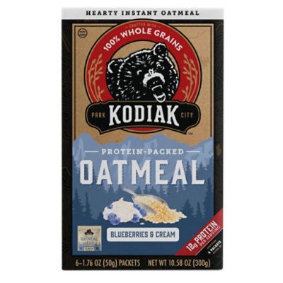 Kodiak Cakes Blueberries & Cream Oatmeal, 1.76 oz, 6 count