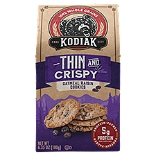 Kodiak Cakes Thin and Crispy Oatmeal Raisin, Cookies, 6.35 Ounce