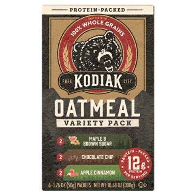 Kodiak Oatmeal Variety Pack, 1.76 oz, 6 count
