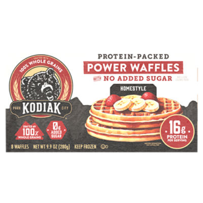 Kodiak Homestyle Power Waffles, 8 count, 9.9 oz