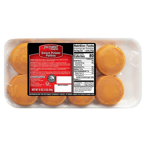 Pictsweet Farms® Sweet Potato Patties, Frozen Vegetables, 16 oz