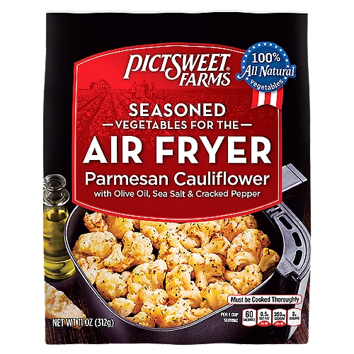 Pictsweet Farms® Seasoned Vegetables for the Air Fryer, Parmesan Cauliflower, Frozen Veg, 11 oz