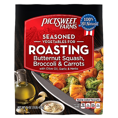 Pictsweet Farms Seasoned Vegetables for Roasting Butternut Squash, Broccoli & Carrots, 16 oz