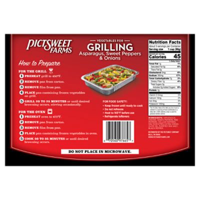 Pictsweet Farms® Vegetables for Grilling, Asparagus, Sweet Peppers & Onions,  Frozen Veg, 11 oz