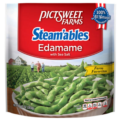 Pictsweet Farms® Steam'ables® Edamame with Sea Salt, Farm Favorites, Frozen Vegetables, 10 oz